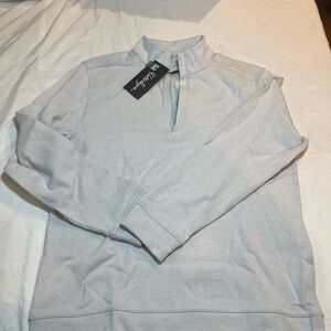 Walter Hagen Men's Light Gray Zip-Up Sweater new with tags small